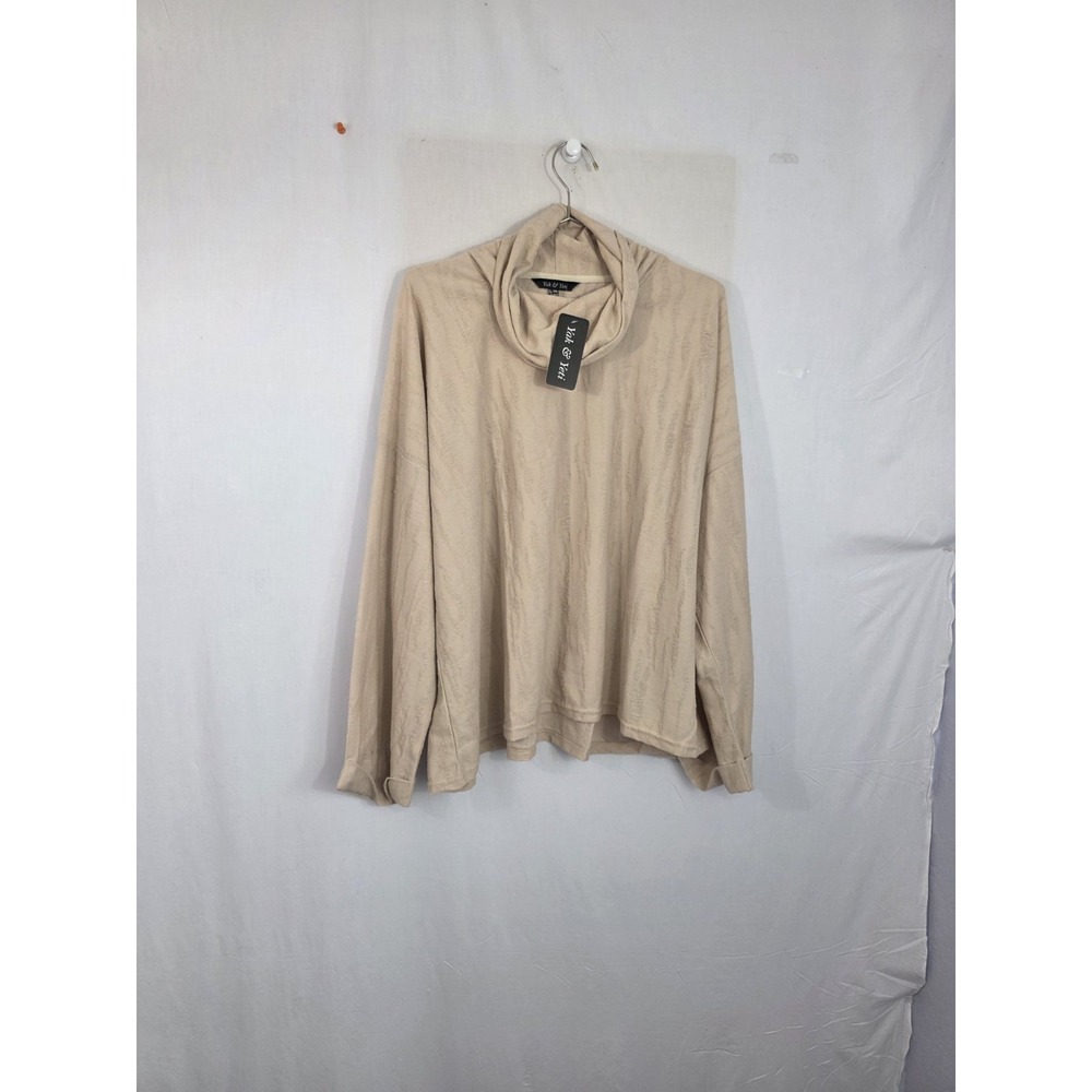 NWT Sz.L/XL Yak and Yeti Cowl Neck Long Sleeve Textured Tunic Handmade